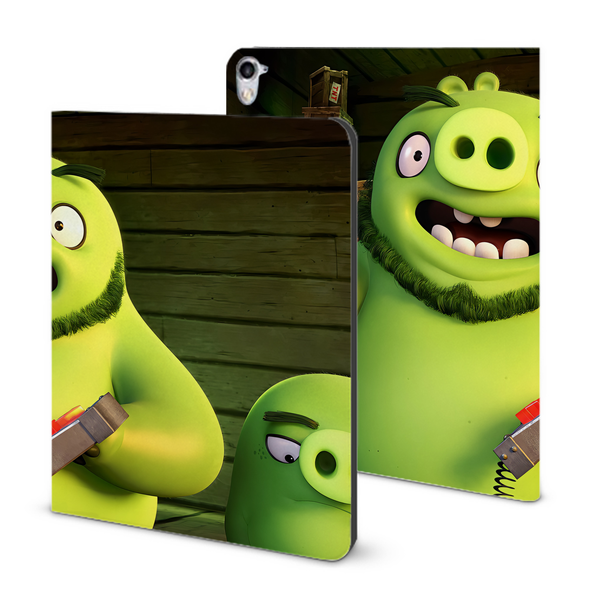 （画像用） Angry Birds アングリーバード IPad ケース ブック型 PUレザー TPU 耐衝撃 軽量 薄型 ペン収納なし 全面保護 IPad 各モデル対応